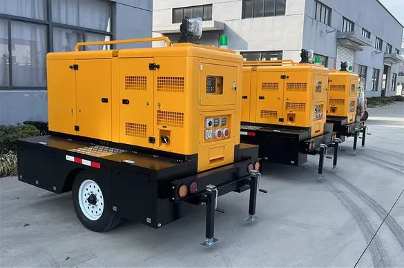 Generador móvil con bomba de drenaje